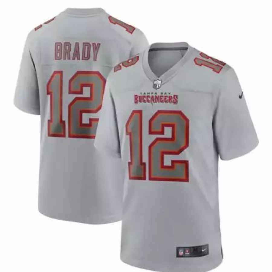 Nfl Jerseys * | Nike Tampa Bay Buccaneers Tom Brady #12 Atmosphere Jersey Grey Heather