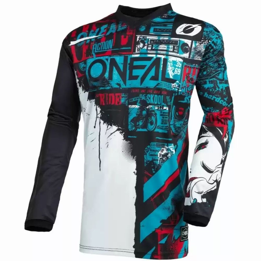 Men'S * | O'Neal E21 Element Ride Mens Motocross Jersey Black/Neon