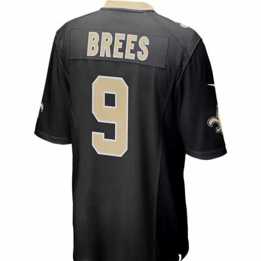 Nfl Jerseys * | Nike New Orleans Saints Drew Brees #9 Game Jersey Black