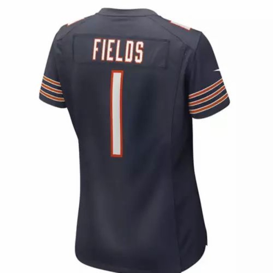 Nfl Jerseys * | Nike Women'S Chicago Bears Justin Fields #1 Game Jersey Navy