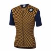 Bike * | Sportful Checkmate Cycling Jersey Blue Twilight/Gold