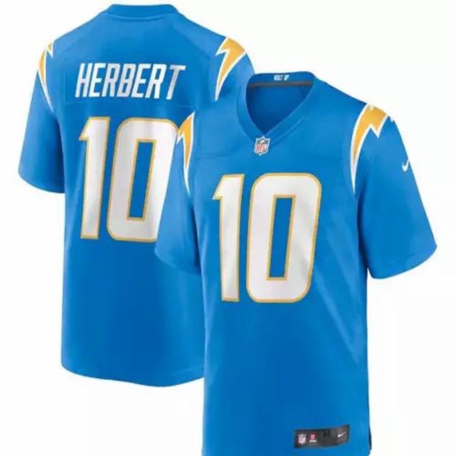 Nfl Jerseys * | Nike Los Angeles Chargers Justin Herbert #10 Game Jersey Blue