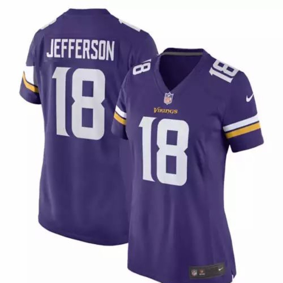 Nfl Jerseys * | Nike Women'S Minnesota Vikings Justin Jefferson #18 Game Jersey Purple