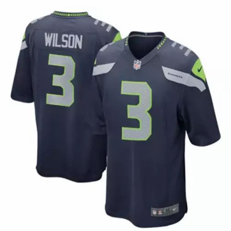 Nfl Jerseys * | Nike Kids' Seattle Seahawks Russell Wilson #3 Game Jersey Navy