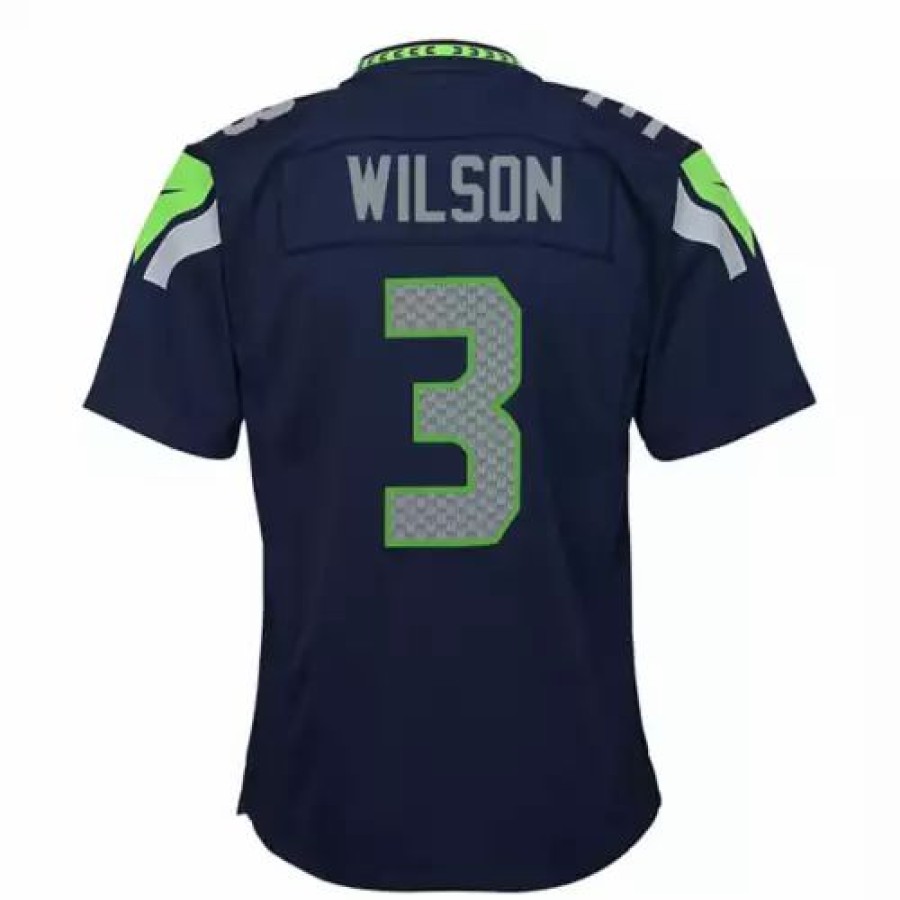 Nfl Jerseys * | Nike Kids' Seattle Seahawks Russell Wilson #3 Game Jersey Navy