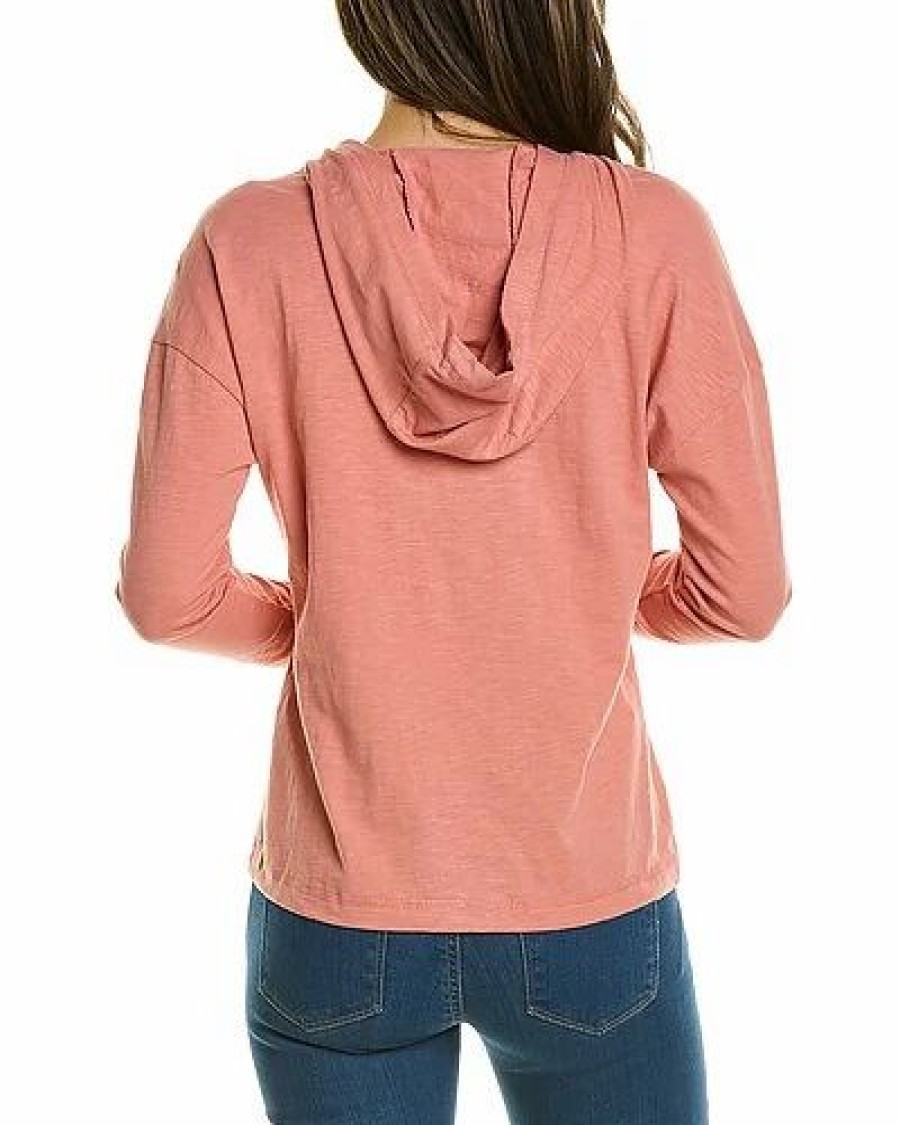 Clothing * | Gauze Jersey Henley Hoodie Women