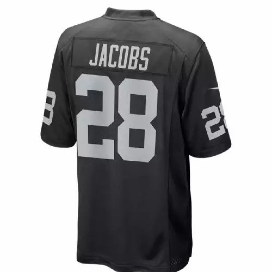 Nfl Jerseys * | Nike Las Vegas Raiders Josh Jacobs #28 Game Jersey Black