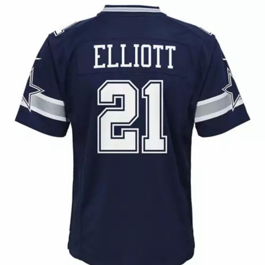 Nfl Jerseys * | Nike Kids' Dallas Cowboys Ezekiel Elliott #21 Game Jersey Navy