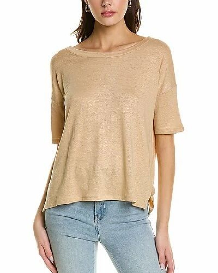 Clothing * | Jersey Cropped Linen-Blend T-Shirt Women