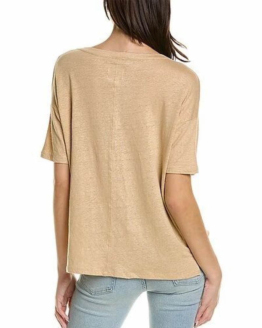 Clothing * | Jersey Cropped Linen-Blend T-Shirt Women