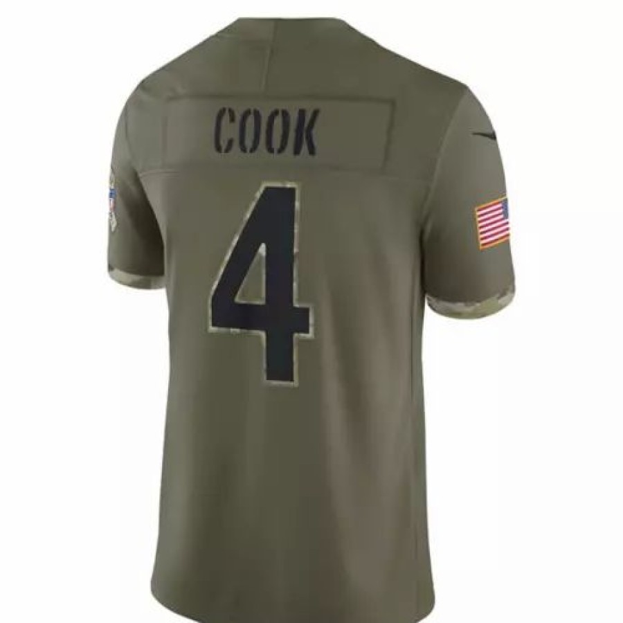 Nfl Jerseys * | Nike Minnesota Vikings Dalvin Cook #4 2022 Salute To Service Jersey Olive