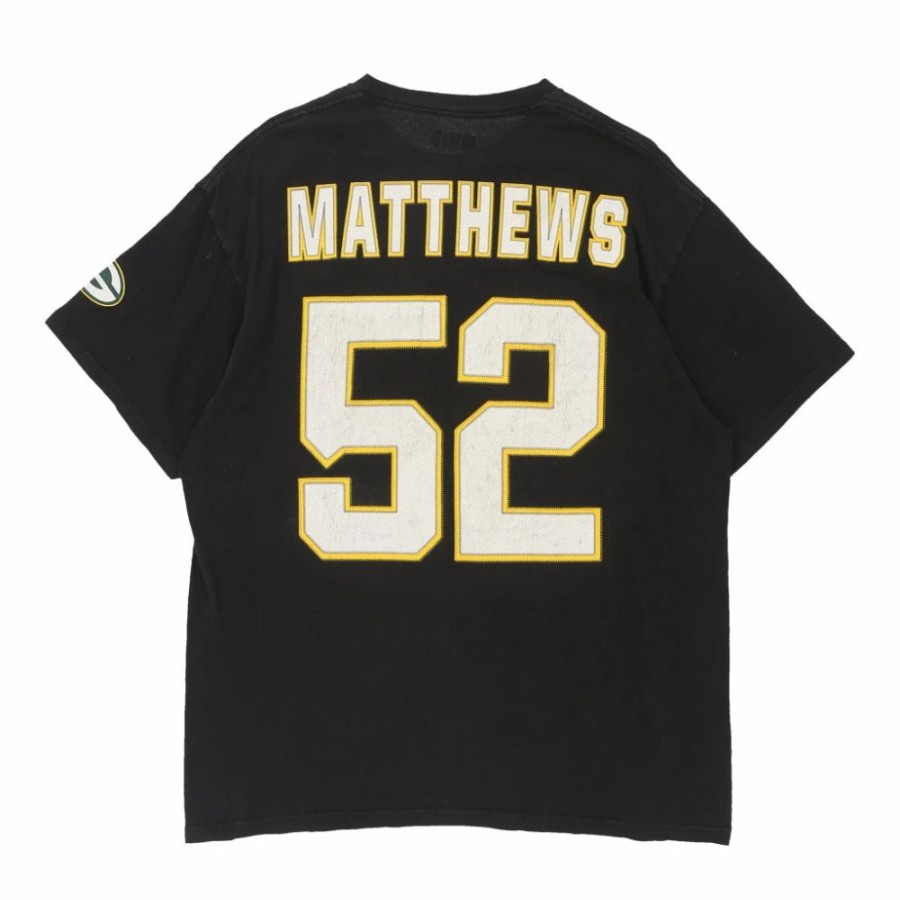 Men'S Vintage * | Vintage Green Bay Packers Matthews 52 Nfl Jersey Xl Black Polyester