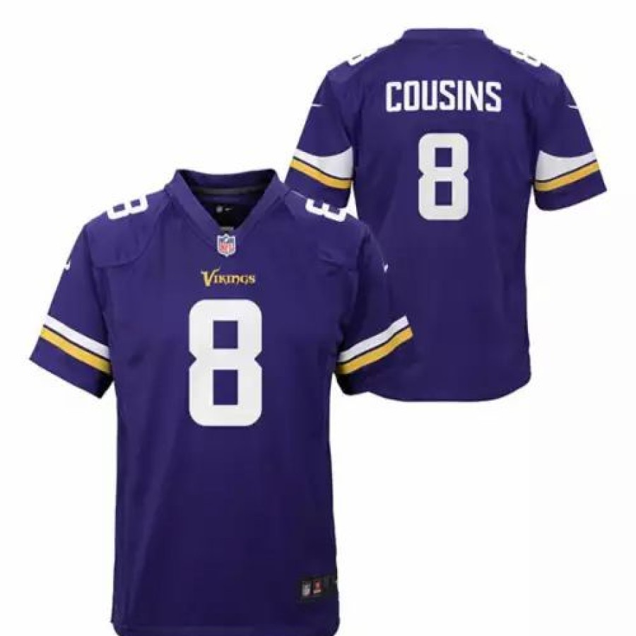 Nfl Jerseys * | Nike Kids' Minnesota Vikings Kirk Cousins #8 Game Jersey Purple