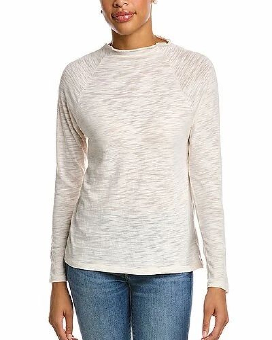 Clothing * | Slub Jersey Mock Neck T-Shirt Women