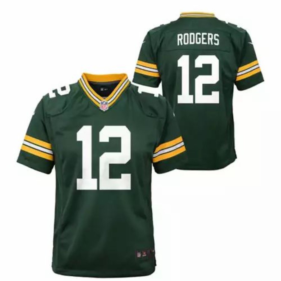 Nfl Jerseys * | Nike Kids' Bay Packers Aaron Rodgers #12 Game Jersey Green