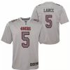 Nfl Jerseys * | Nike Kids' San Francisco 49Ers Trey Lance #5 Atmosphere Jersey Grey Heather