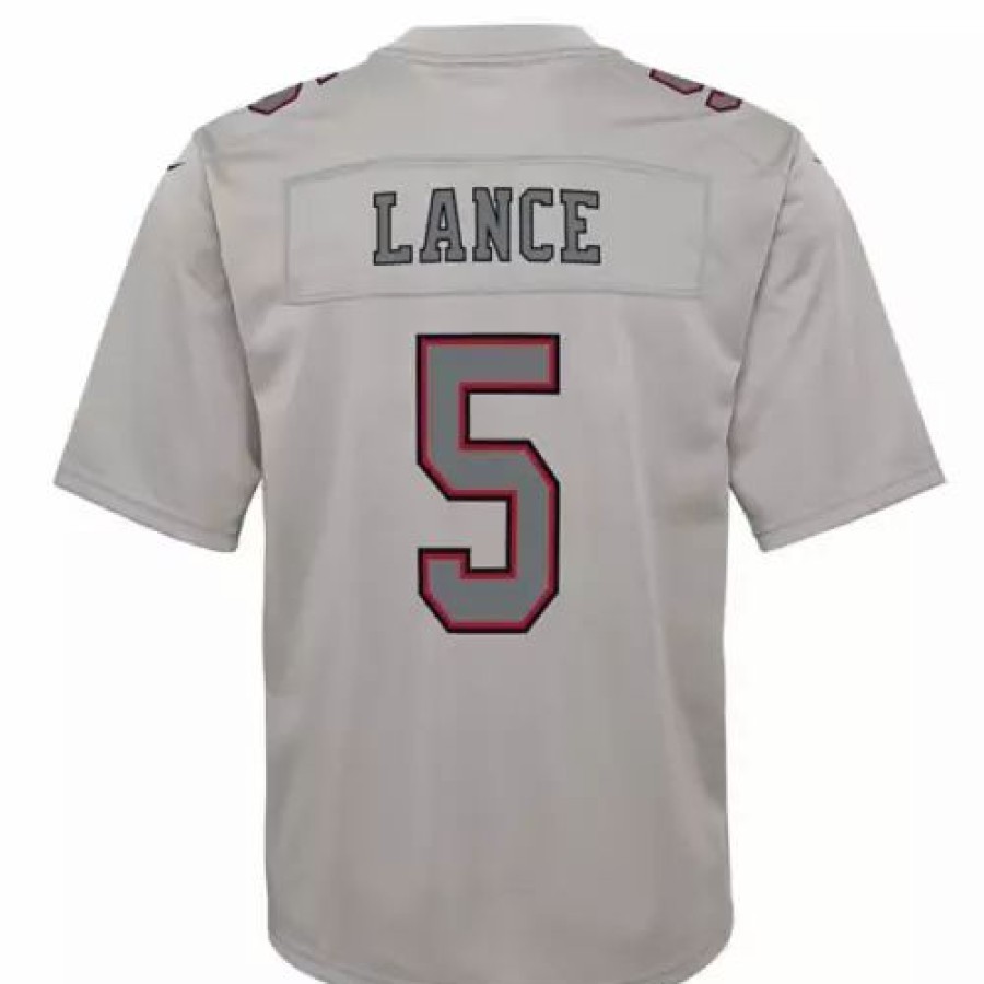 Nfl Jerseys * | Nike Kids' San Francisco 49Ers Trey Lance #5 Atmosphere Jersey Grey Heather