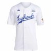 College Jerseys * | Adidas Kansas Jayhawks Retro Baseball Jersey White