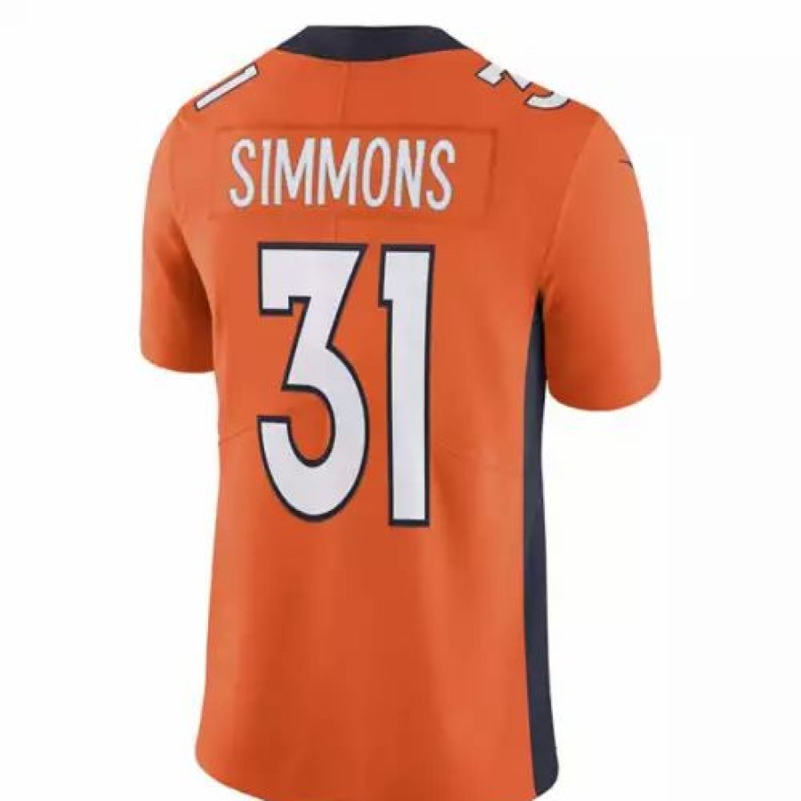 Nfl Jerseys * | Nike Denver Broncos Justin Simmons #31 Limited Jersey Orange