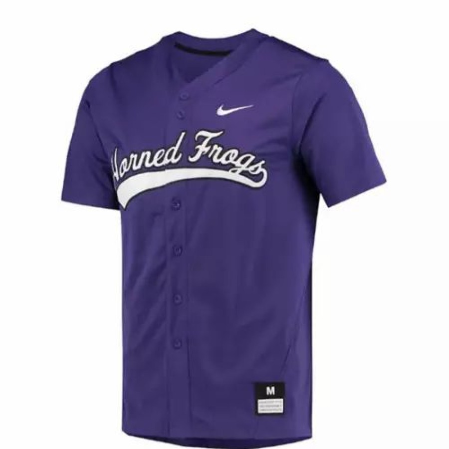 College Jerseys * | Nike Tcu Horned Frogs Replica Baseball Jersey Purple