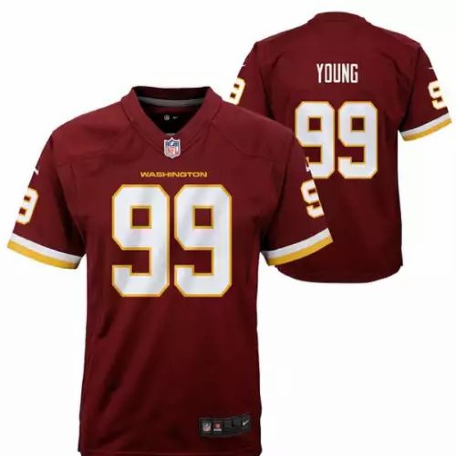 Nfl Jerseys * | Nike Kids' Washington Commanders Chase Young #99 Game Jersey Burgandy